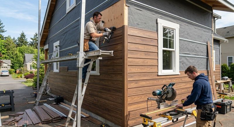 Faux Wood Siding Installation in Hixson, TN