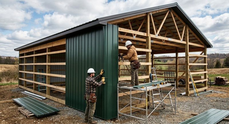 Pole Barn Siding Installation in Soddy Daisy, TN